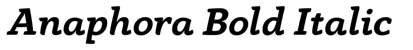 Anaphora Bold Italic